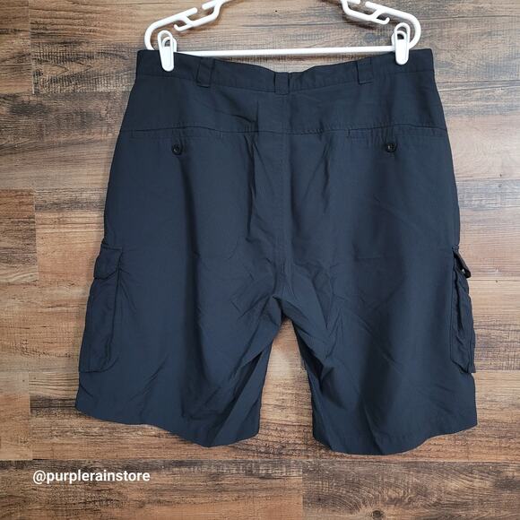 Under Armour Rip Stop Cargo Shorts 38 Measures 36 Embroidered Logo Navy Gorpcore - Picture 2 of 12